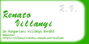 renato villanyi business card
