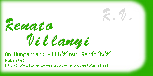 renato villanyi business card